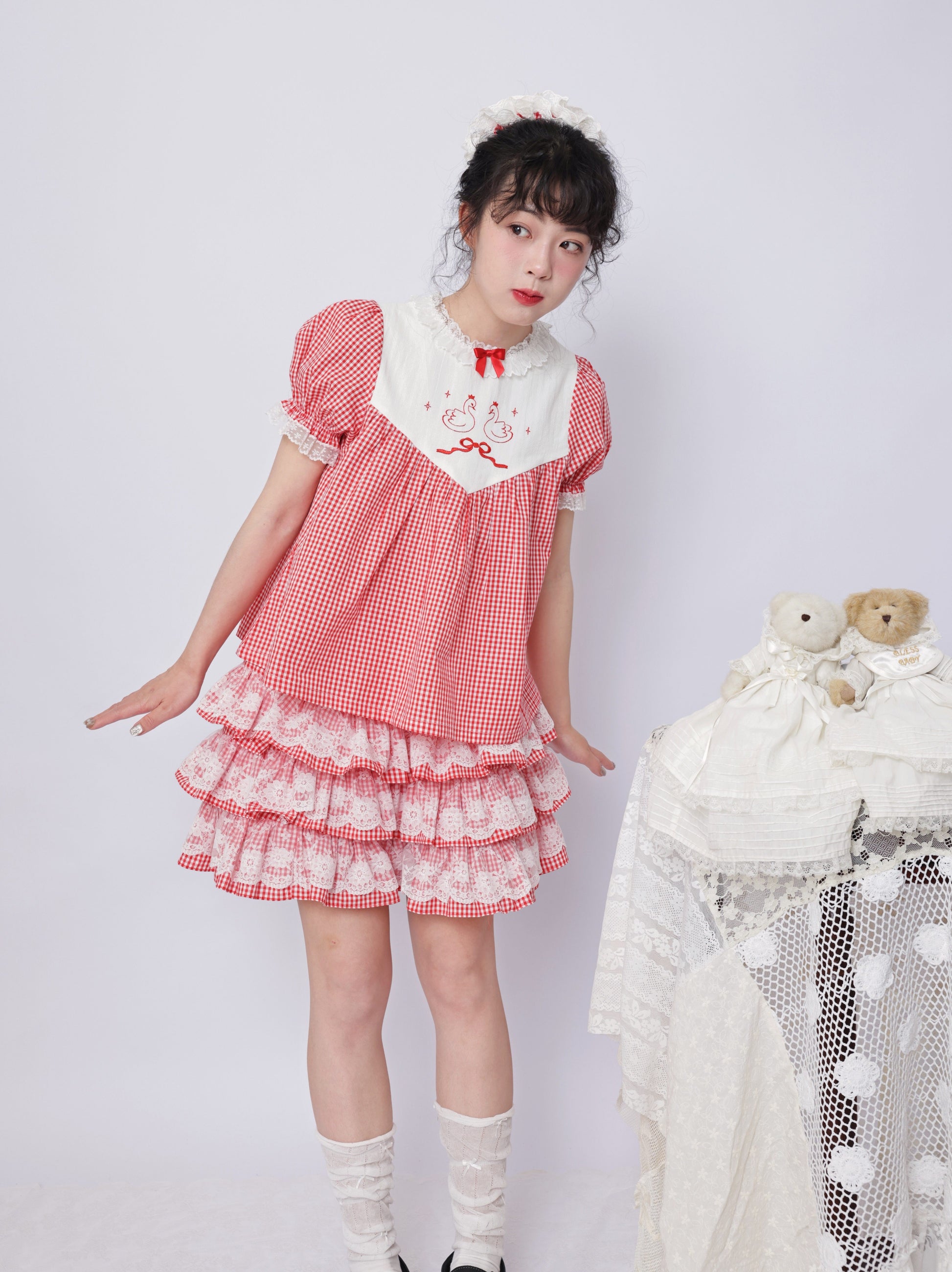 SemenCoicis - Swan Embroidered Doll Set set SemenCoicis