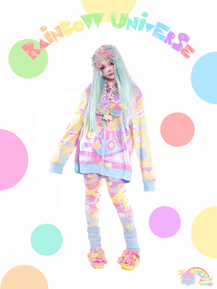 Rainbow Universe RUX – Decora Kei Pastel Macaron Leggings pants Rainbow Universe RUX