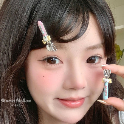 marshmellow - Silver Bow Hair Clip hair clip Marshmellow