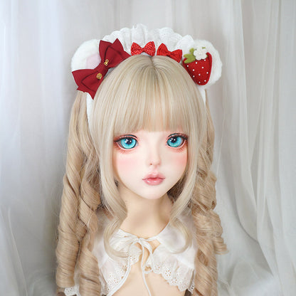 Maojiang - Strawberry Bear Ear Headband