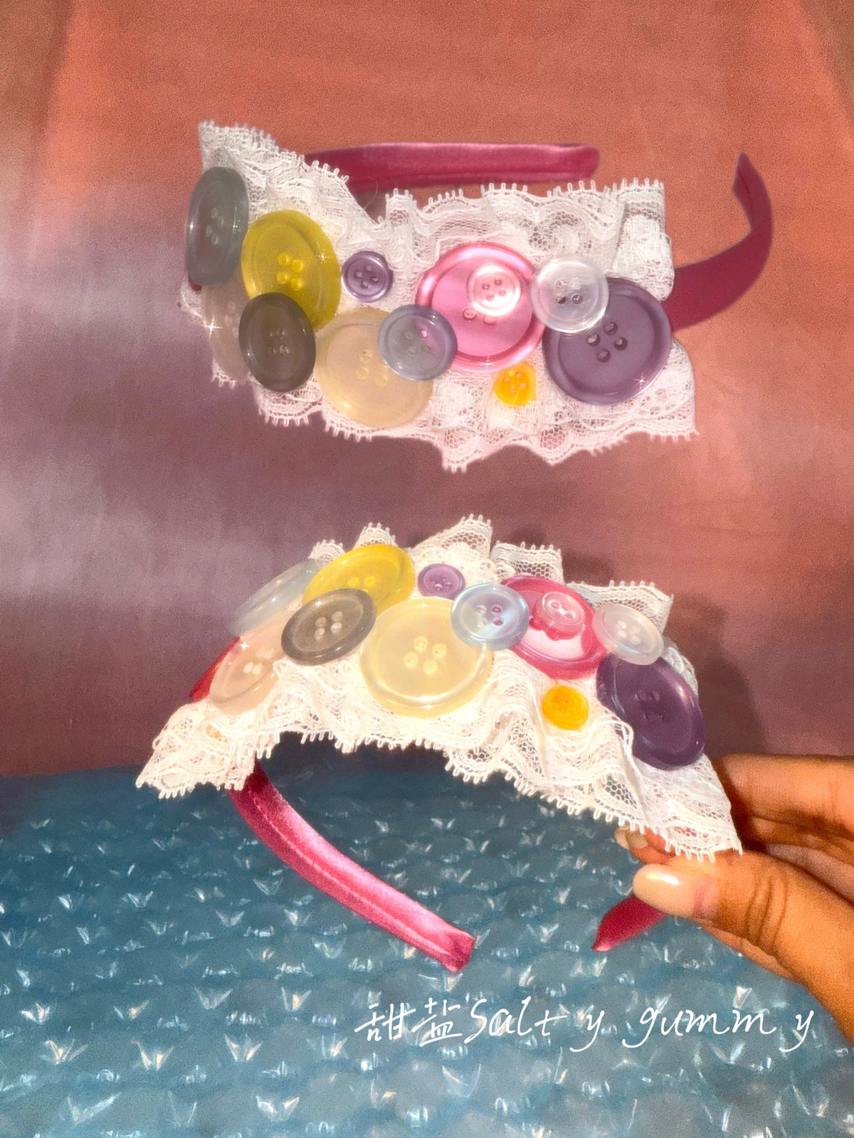 Salty Gummy - Vintage Button Lace Headband headband Salty Gummy