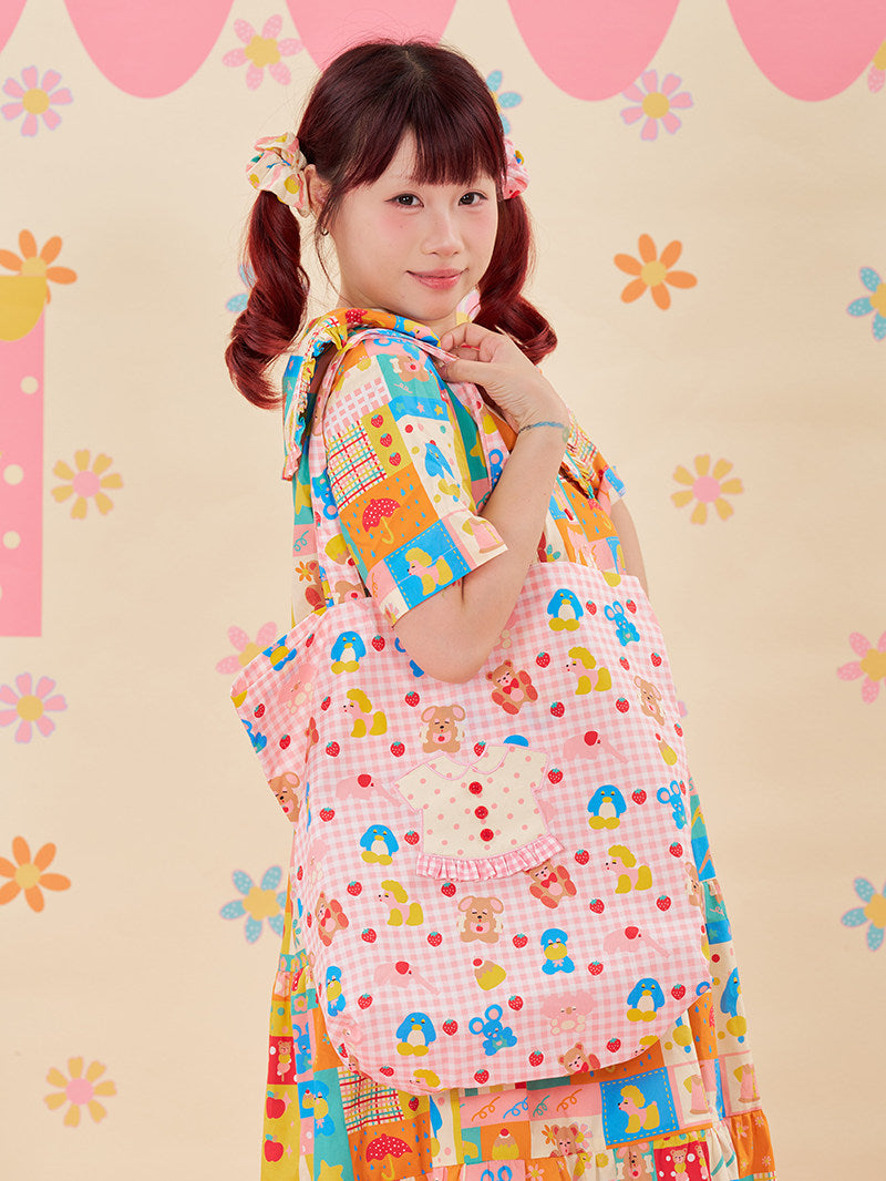NIKKOU - Colorful Kawaii Shoulder Tote Bag bag Nikkou home