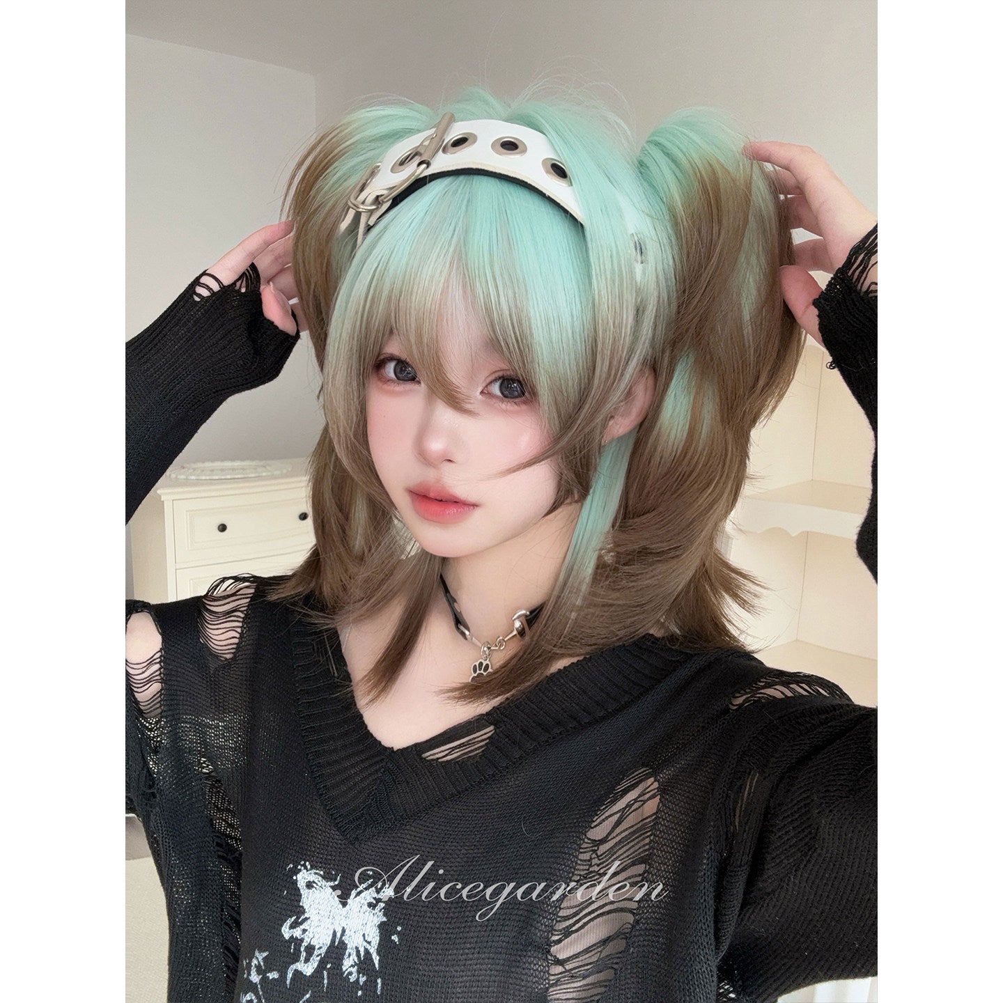 Alice Garden - Mint Twin Tail Wig wig Alice Garden