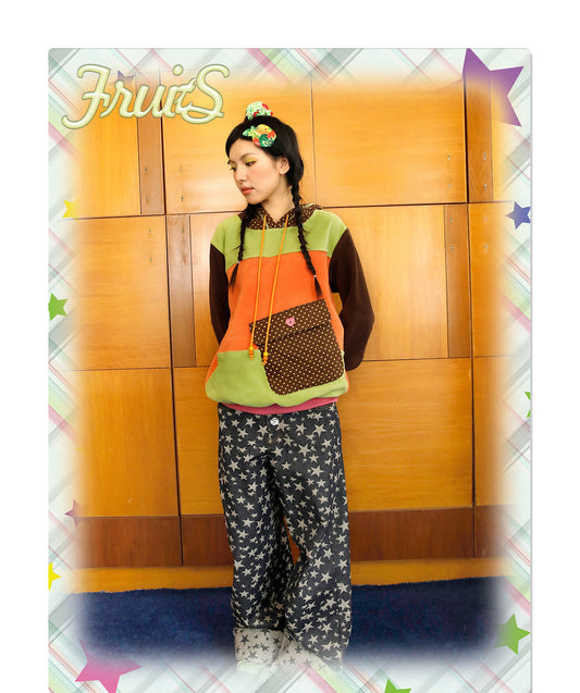 FRUITS - Kawaii Polka Dot Patch Fleece Hoodie hoodie Fruits