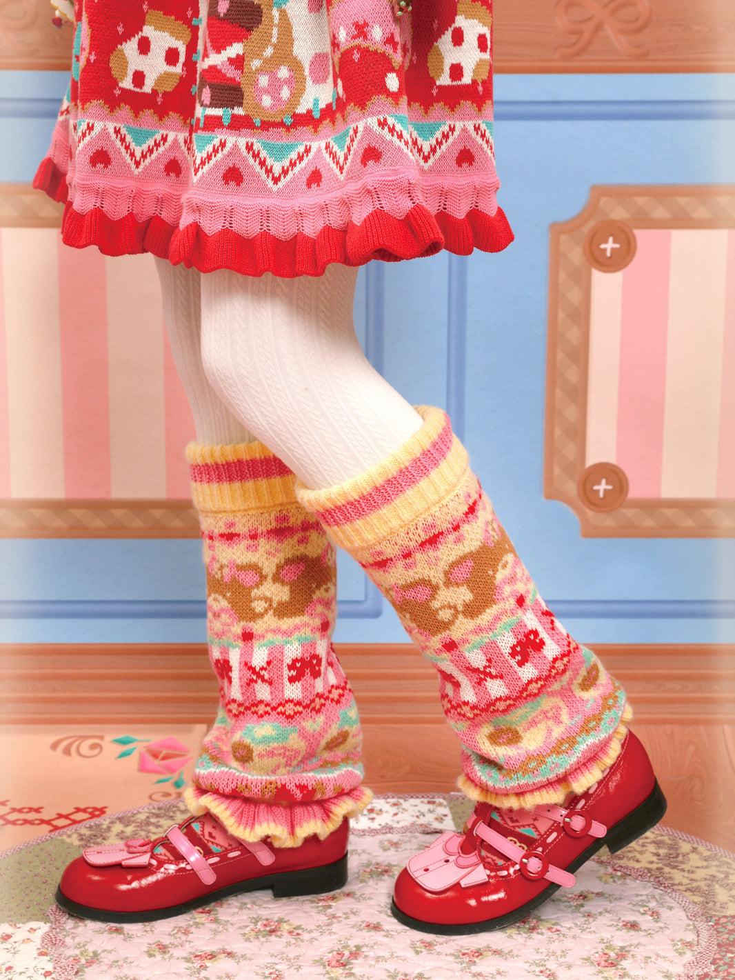 Lutra Jump - Decora Faux Fur Sailor Knit Dress