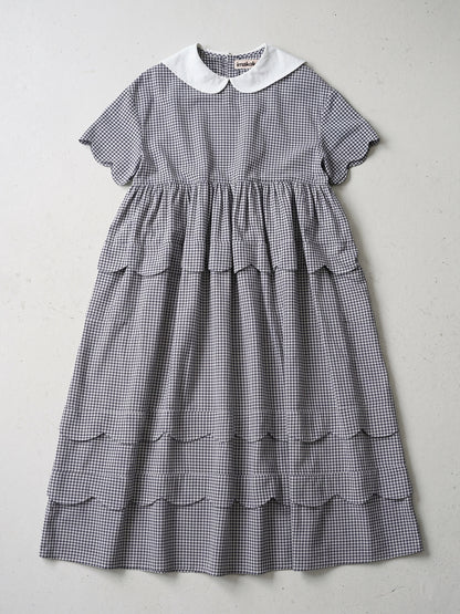Imakokoni - White Doll Collar A-Line Dress apron imakokoni Navy S