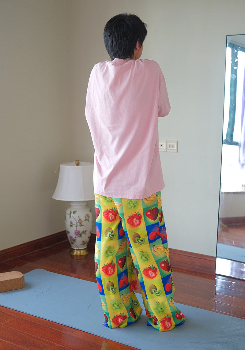 No Blue Today - Fruit Print Wide Leg Pants pants No Blue Today