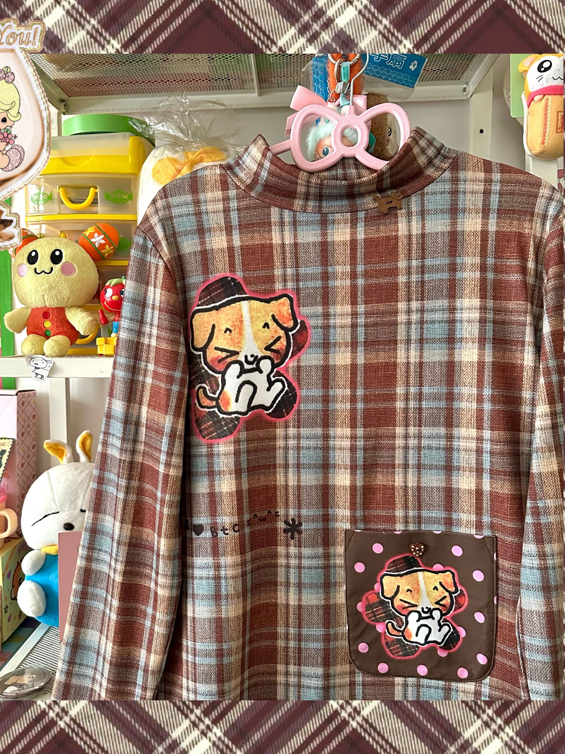 Bodytalk - Vintage Dog Print Long Sleeve Tee shirt bodytalk
