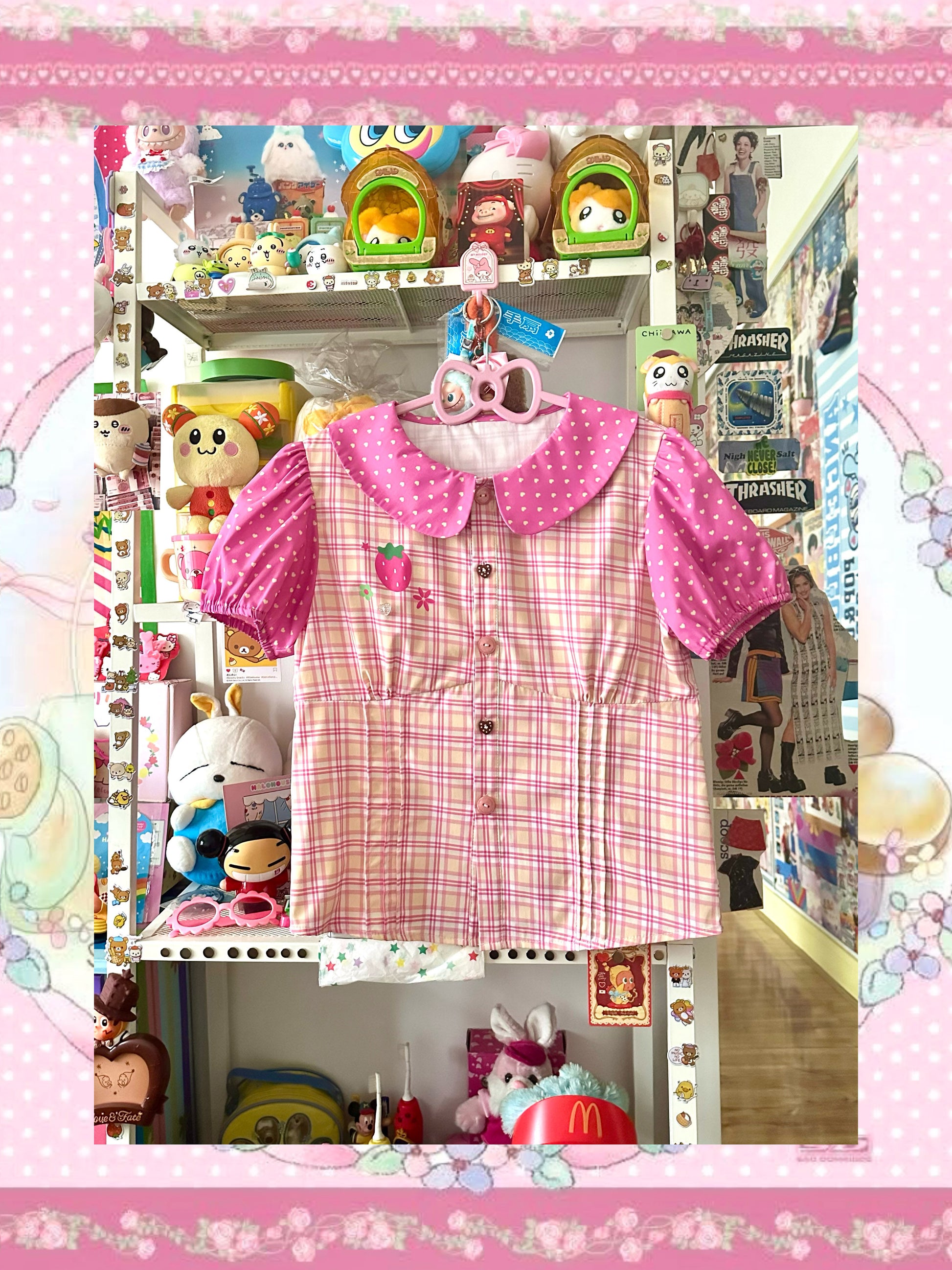 Bodytalk - Strawberry Puff Sleeve Blouse shirt bodytalk