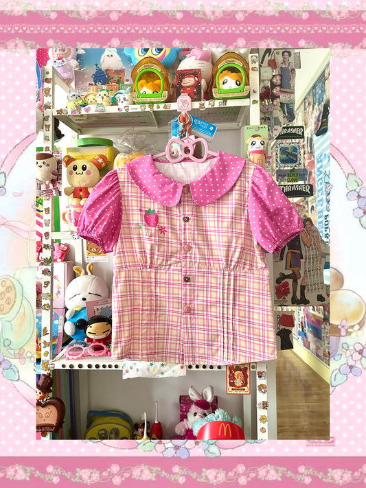 Bodytalk - Strawberry Puff Sleeve Blouse shirt bodytalk