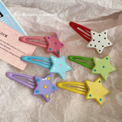 Dopamine Polka Dot Star Hair Clip hair clip none