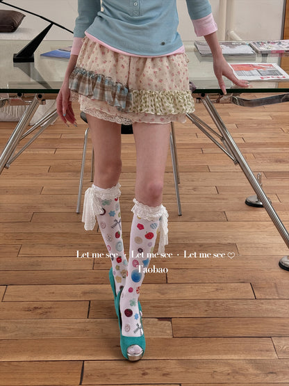LET ME SEE - Kawaii Lace Trim Mid Socks socks let me see