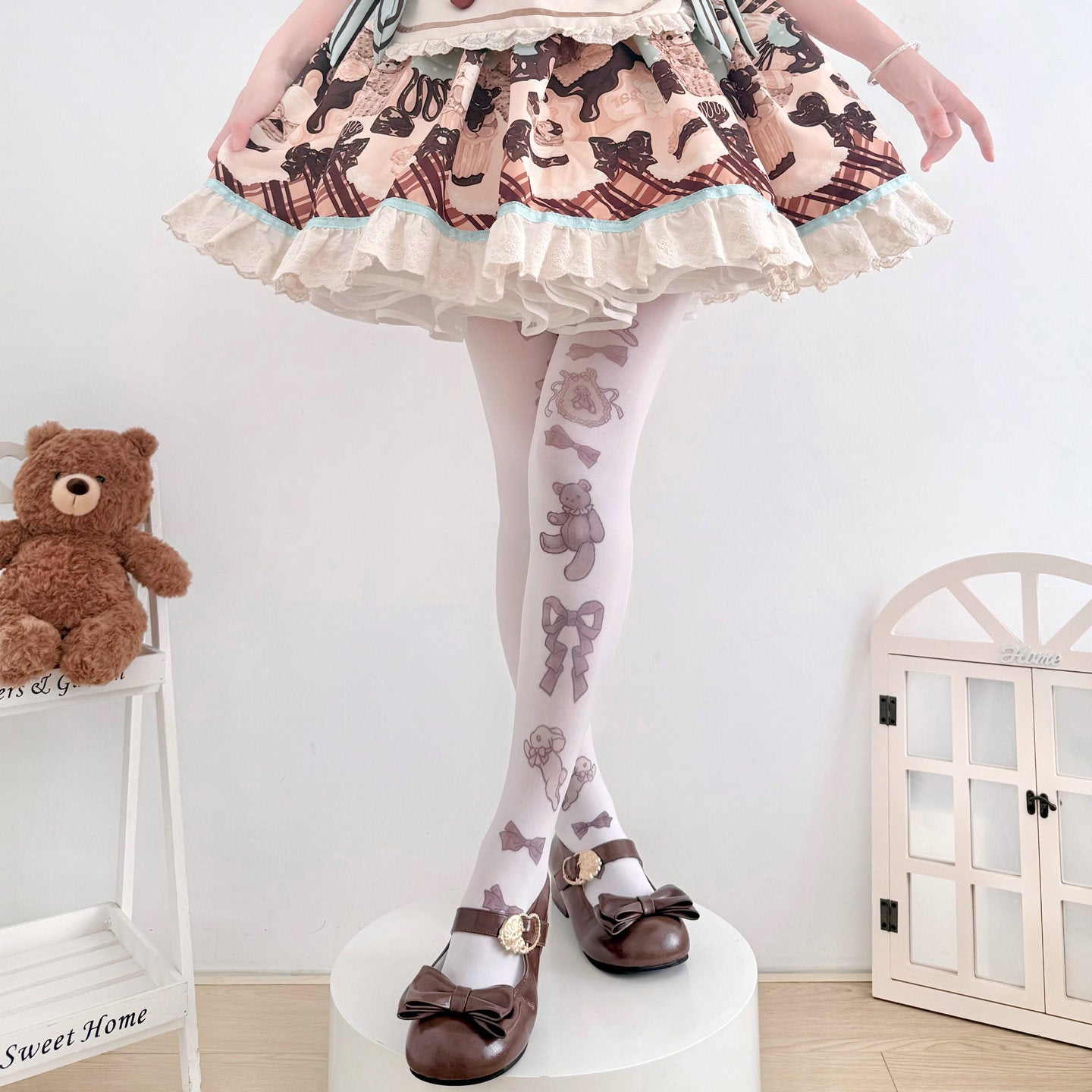 2 Bears - Velvet Bunny Bear Tights tights 2 bears