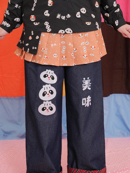 NIKKOU - Pleated Layering Pannier Skirt overskirt Nikkou home