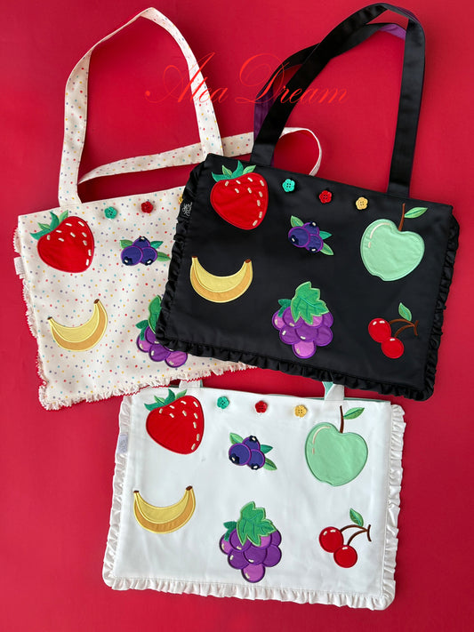 Ate a Dream - Retro Fruit Embroidered Shoulder Bag bag Ate a Dream