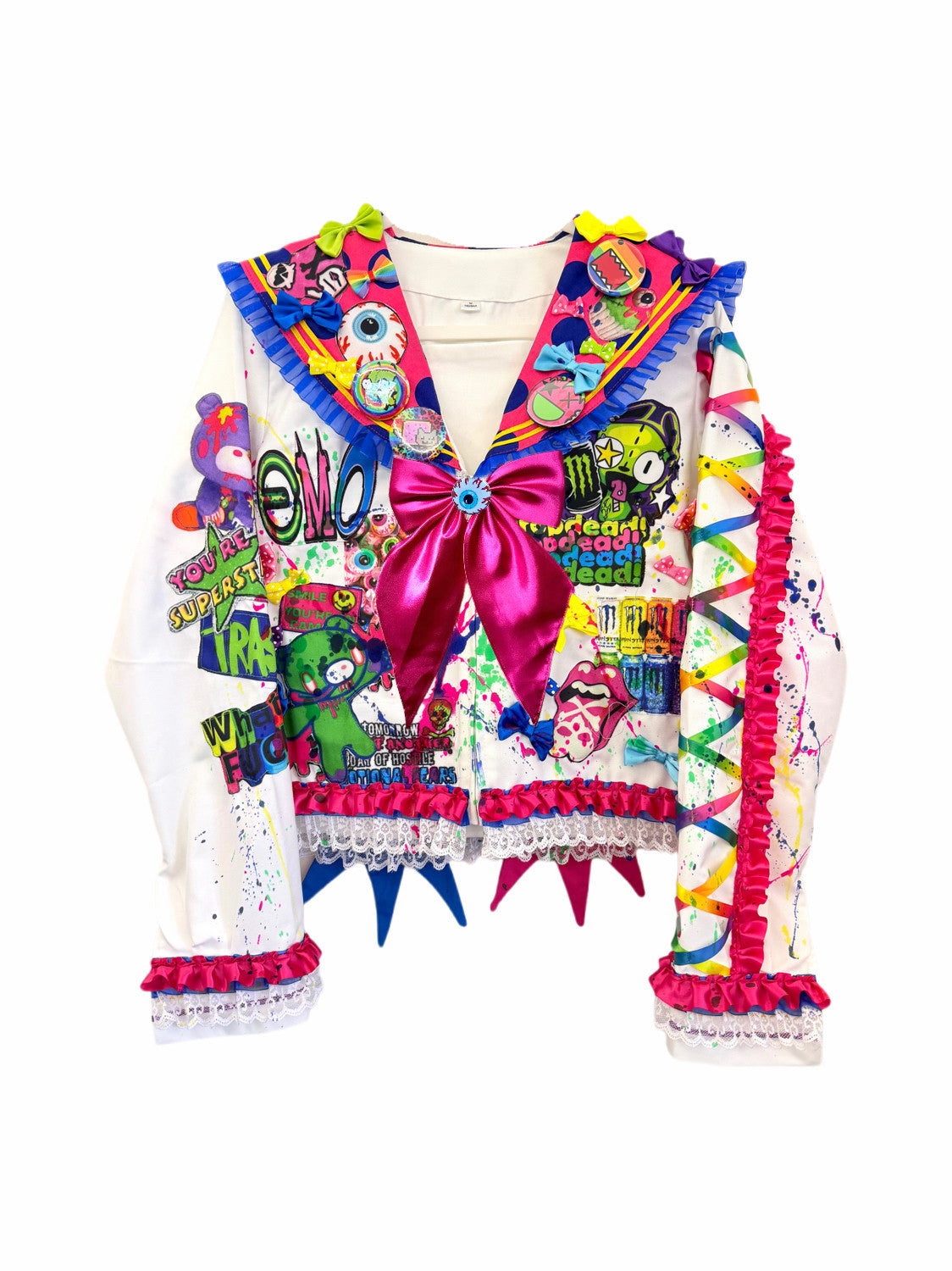 RedDevil - Colorful Decora Kei Sailor Uniform Set set Red Devil Top Only S
