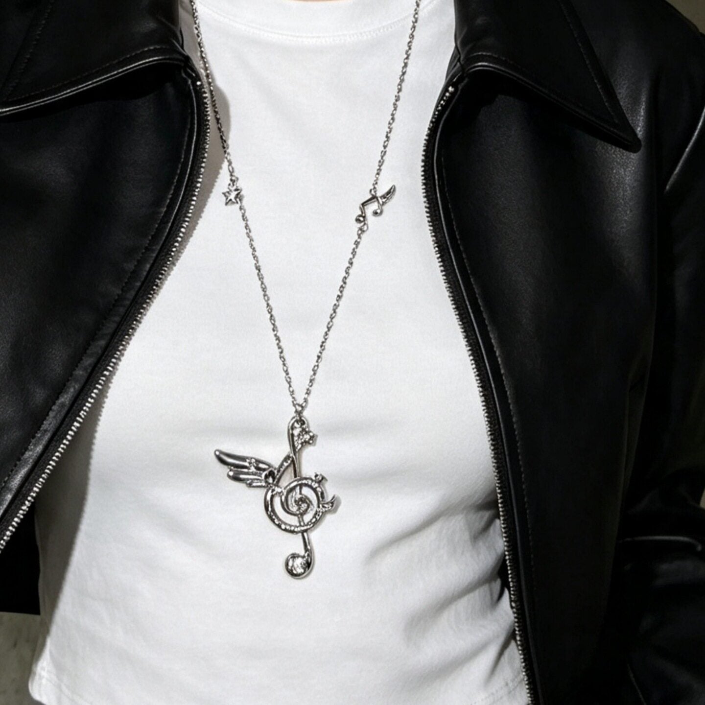 Kiwi Store - Y2K Angel Note Necklace accessory kiwi store