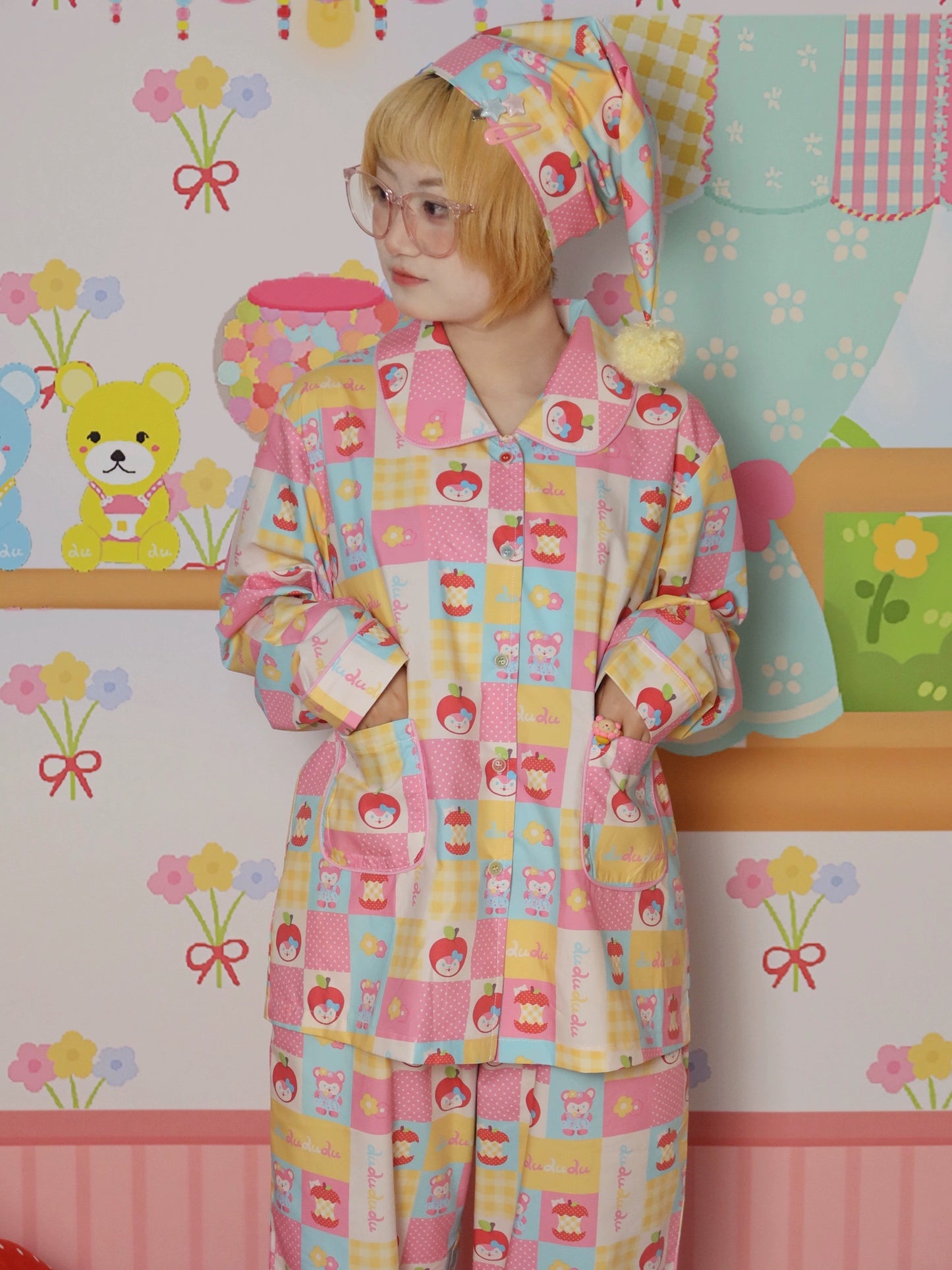 LULULULU - Apple Mouse Modal Long Homewear Set pajama LULULULU