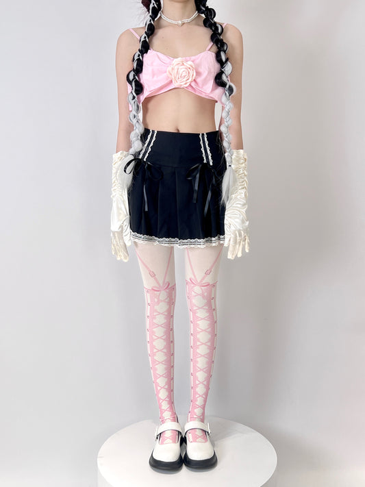 Hot BonBon - Pink Harajuku Printed Tights tights Hot BonBon