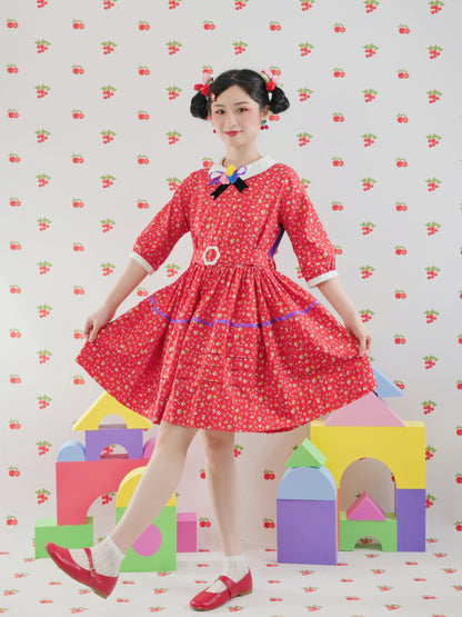 GOODBABY - Vintage Strawberry Floral Dress dress goodbaby