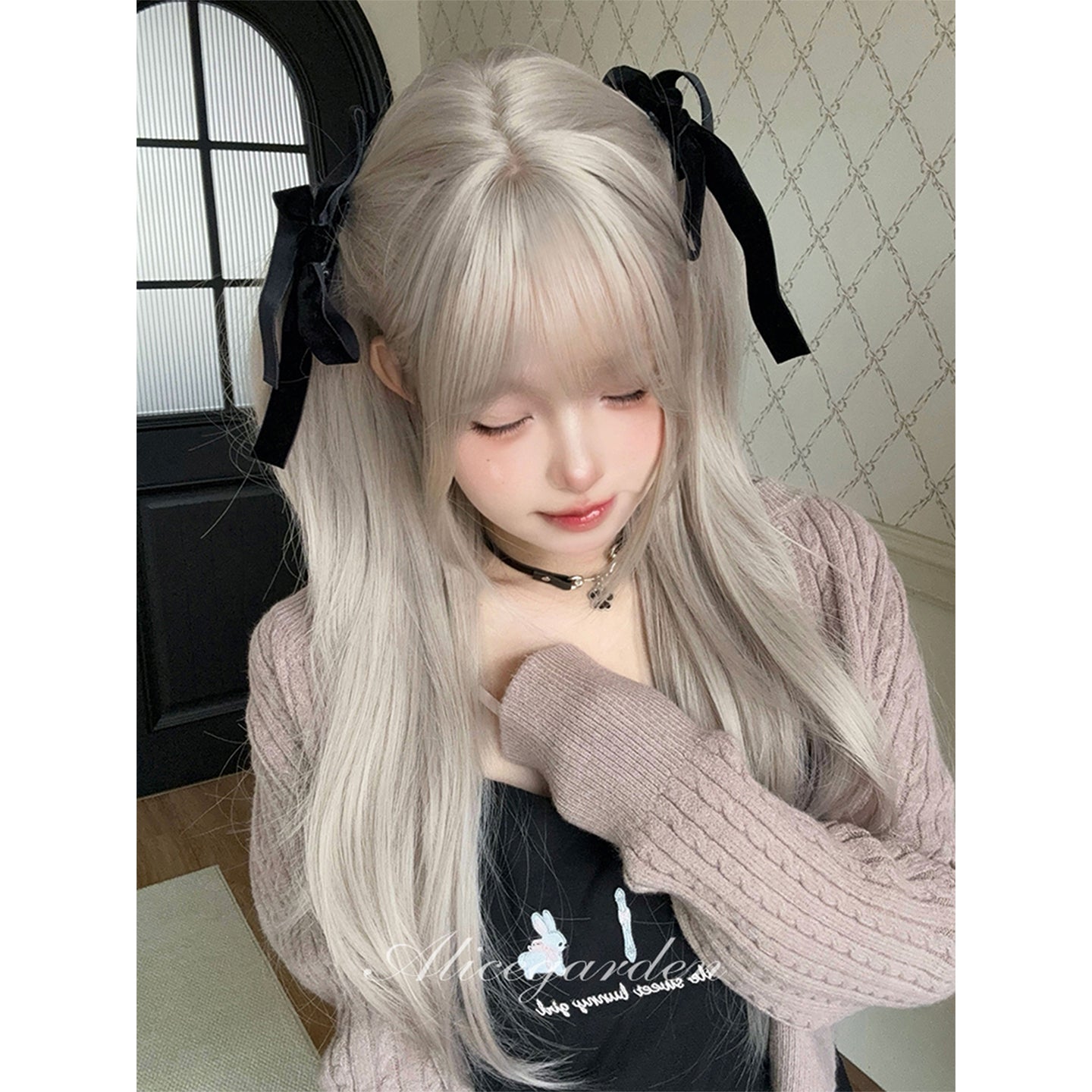 Alice Garden - Silver Gray Straight Wig wig Alice Garden