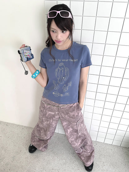 Hashtag DDD - Angel Bunny Rhinestone Tee tee Hashtag DDD