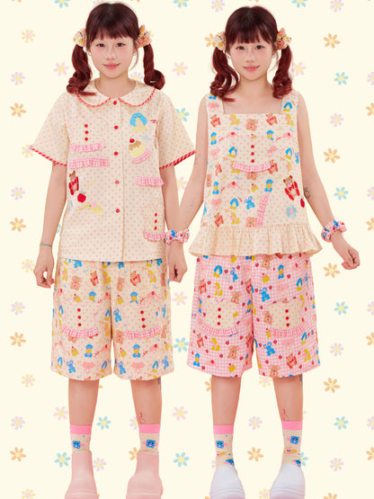 NIKKOU - Cotton Loose Bermuda Shorts shorts Nikkou home