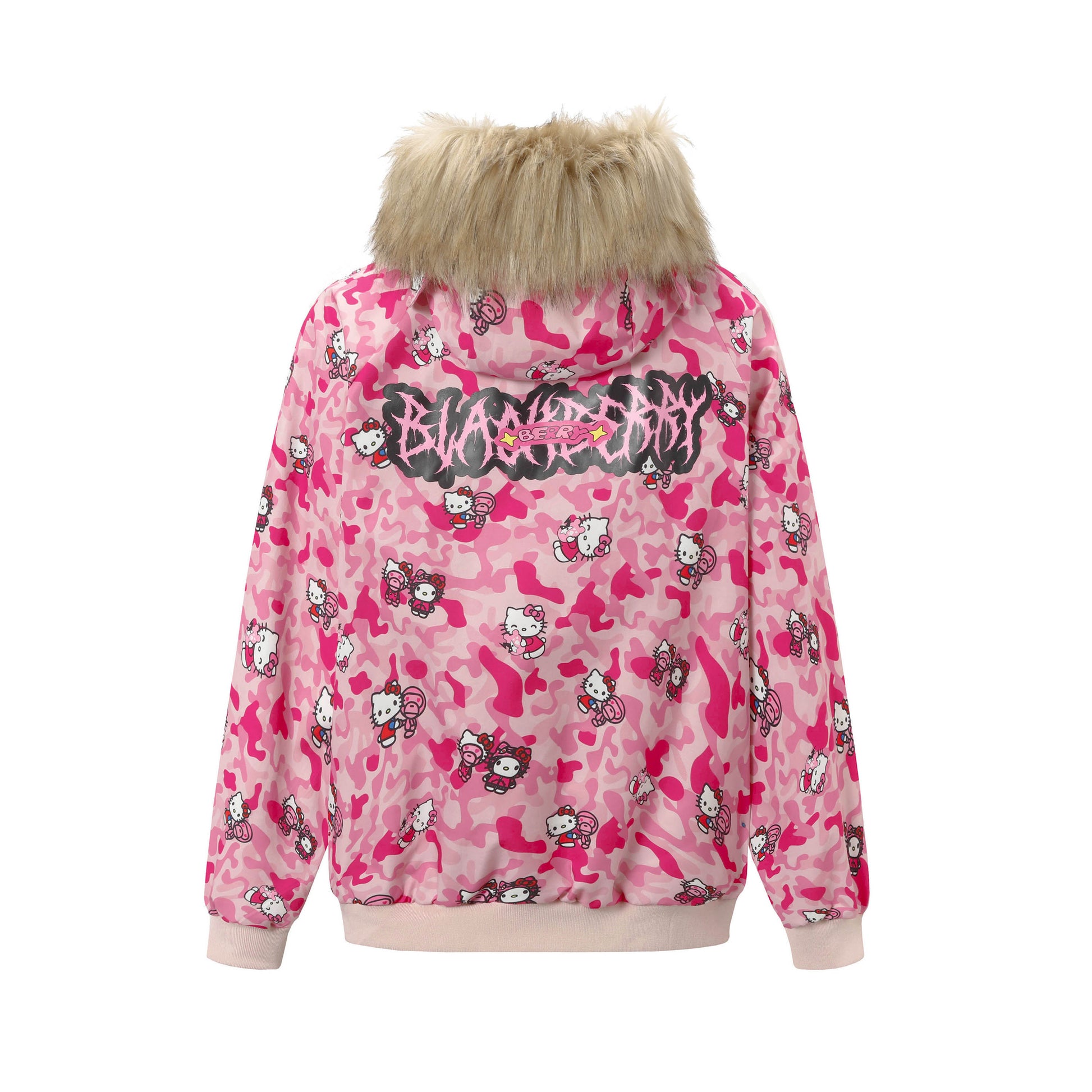 BlackBerry - Decora Kei Kitty Bomber Jacket jacket BlackBerry