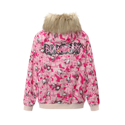 BlackBerry - Decora Kei Kitty Bomber Jacket jacket BlackBerry