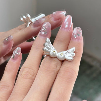 Kiwi Store - Y2K Angel Wing Hair Clip Ring accessory kiwi store