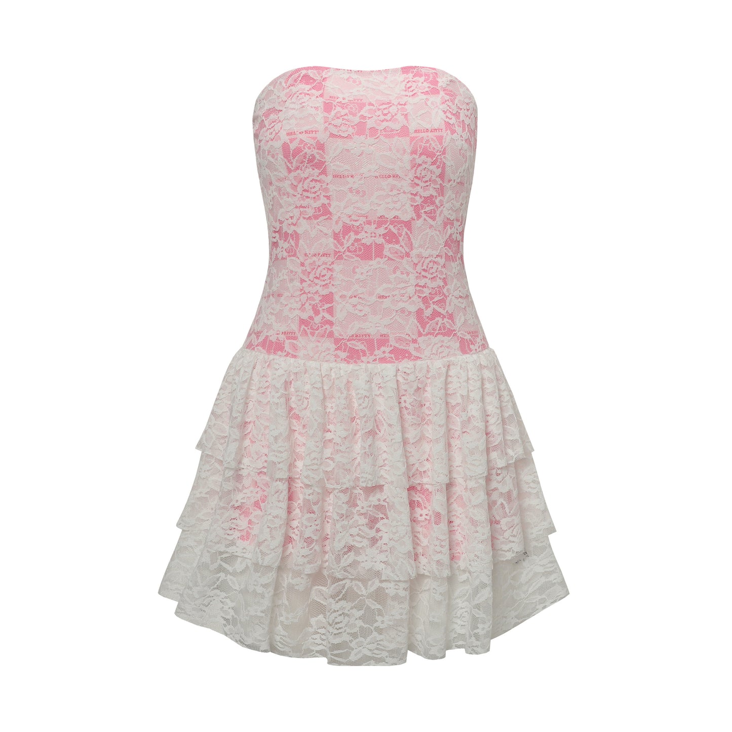 BlackBerry – Girly Pink Lace Tube Dress dress BlackBerry
