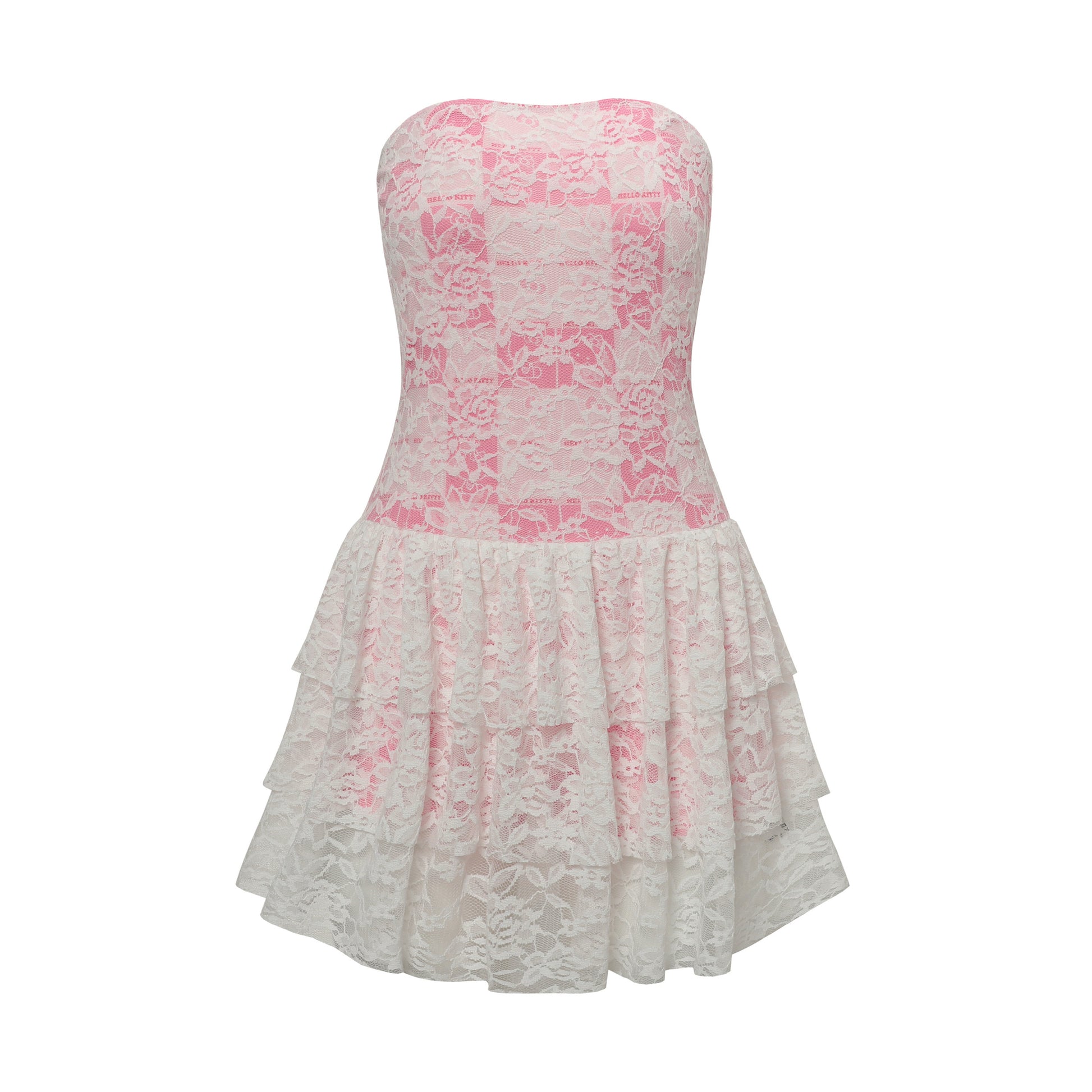 BlackBerry – Girly Pink Lace Tube Dress dress BlackBerry