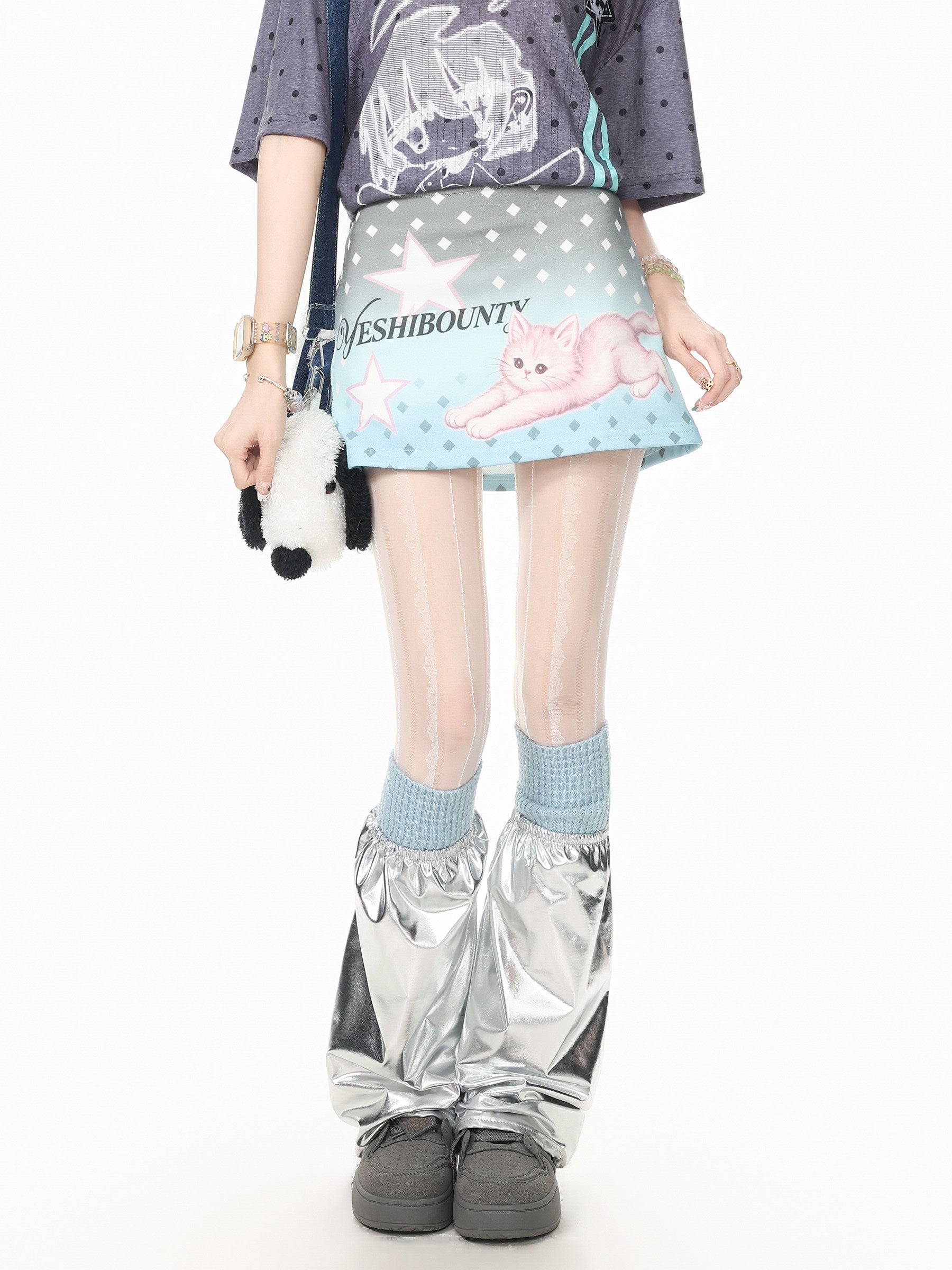 Languid Park - Star Print Bodycon Mini Skirt skirt Languid Park