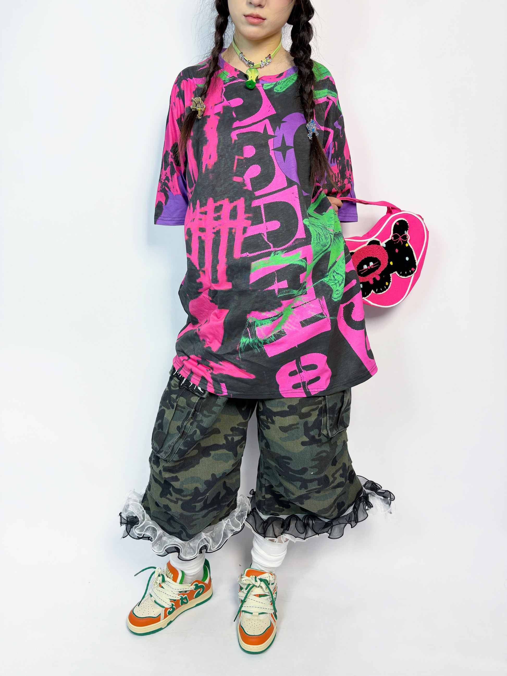 LEERROO - Decora Kei Graffiti Short Sleeve Tee tshirt Leerroo