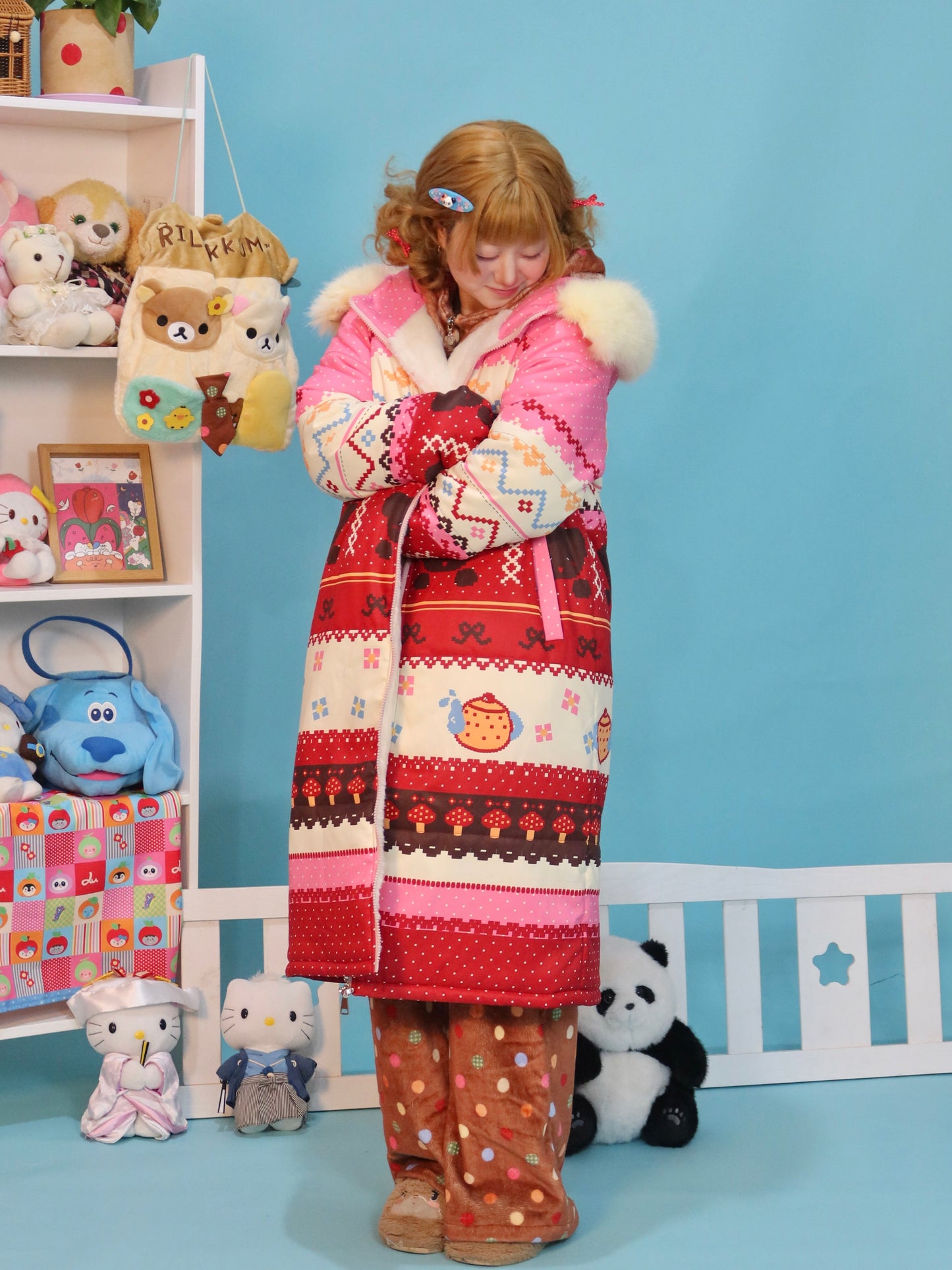 Lulululu - Fair Isle Bear Puffer Coat coat LULULULU