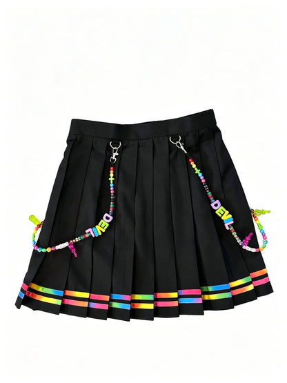Red Devil - Neon Rainbow Patchwork Sailor Set shirt Red Devil
