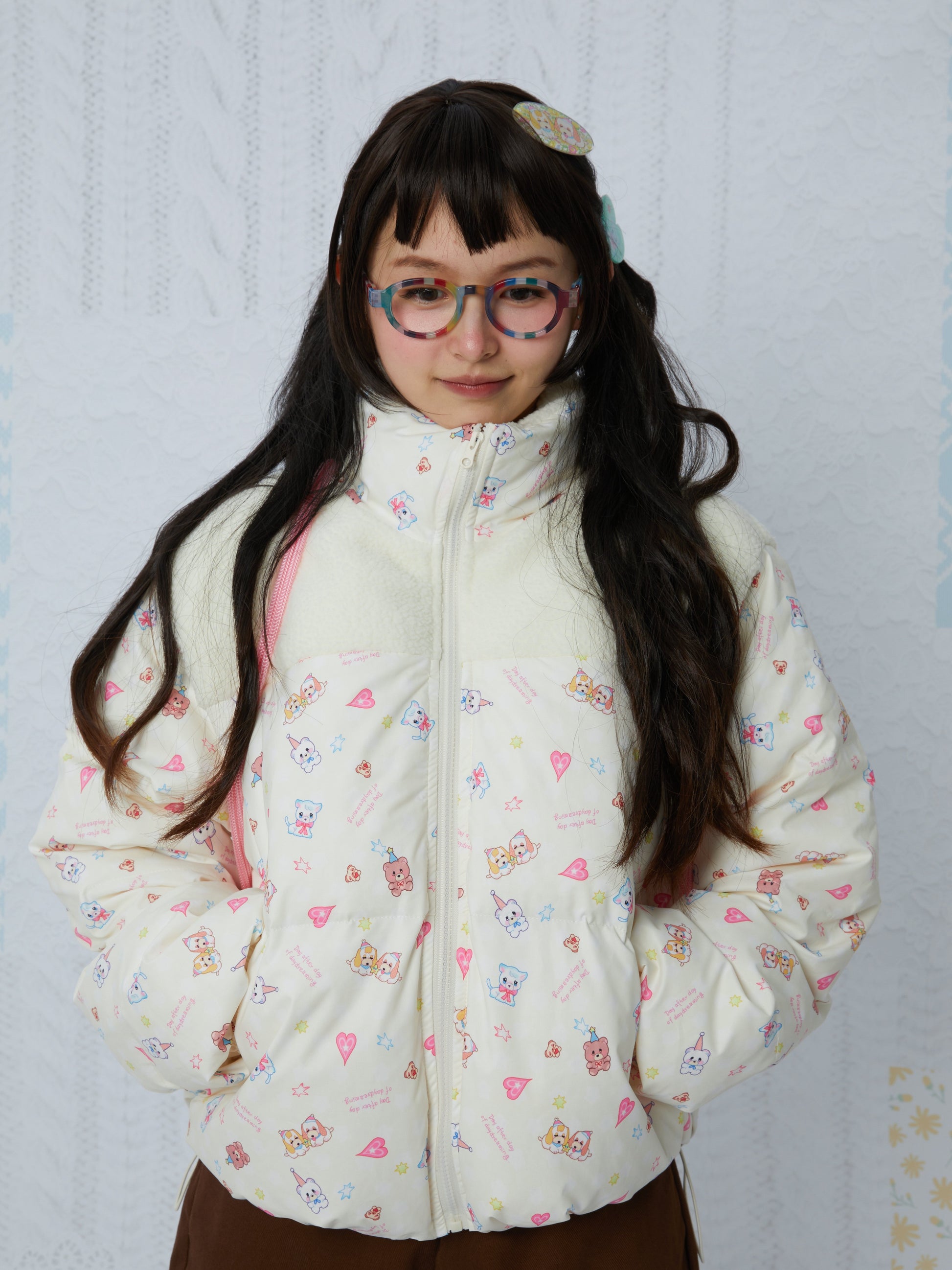 KaiXin hostel - Cute Print Down Jacket coat KaiXin hostel