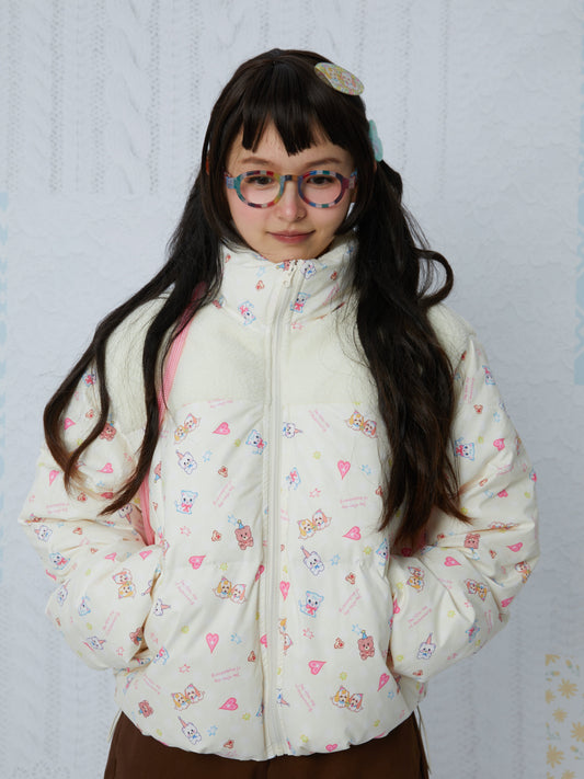 KaiXin hostel - Cute Print Down Jacket coat KaiXin hostel