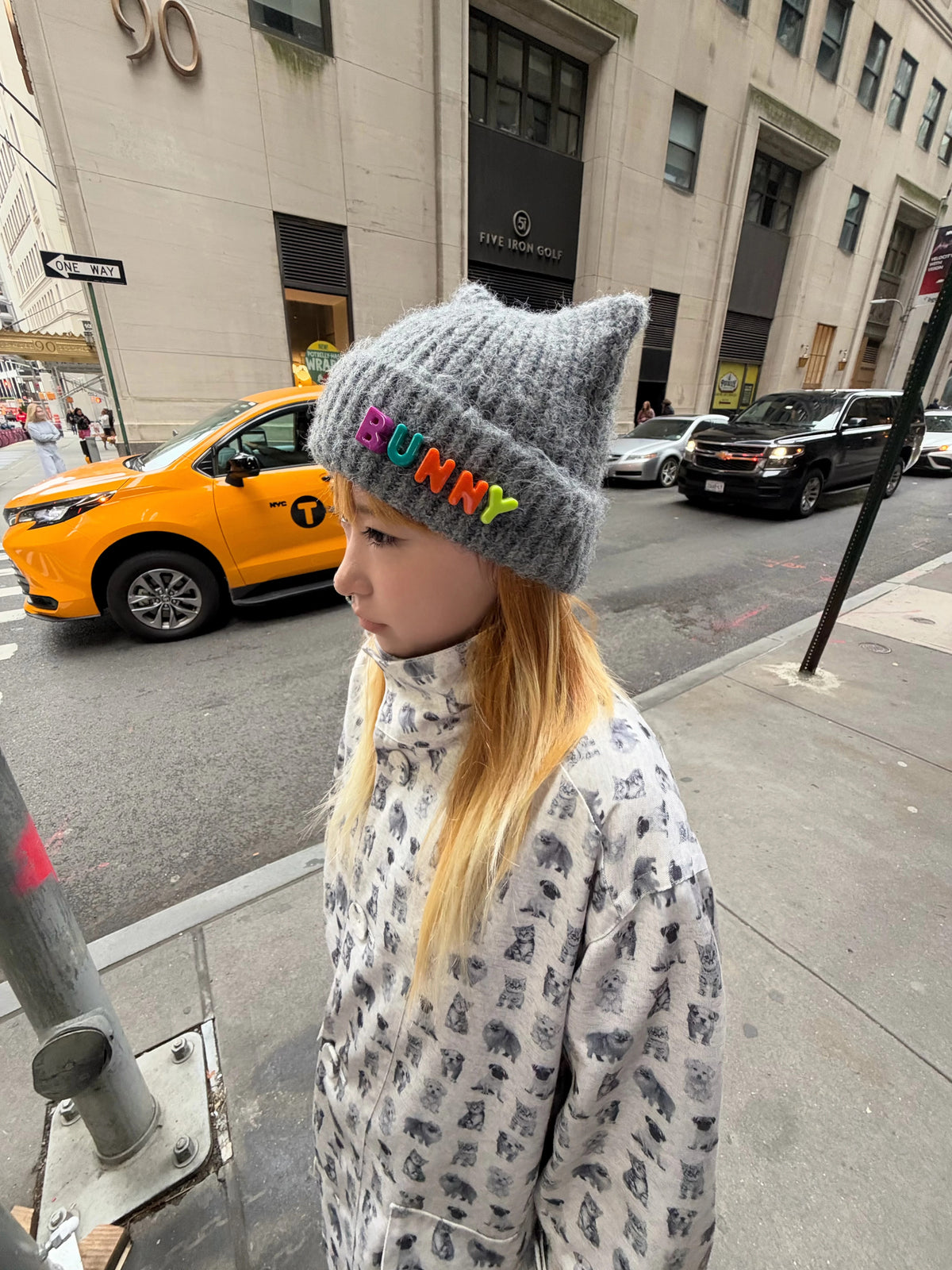 bunnybunnygun - Thick Knit Cat Ear Beanie hat bunnybunnygun