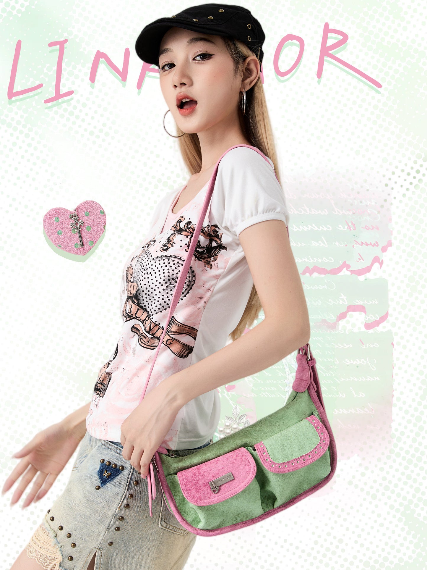 Linkmor - Mint Green Shoulder & Crossbody Bag bag linkmor