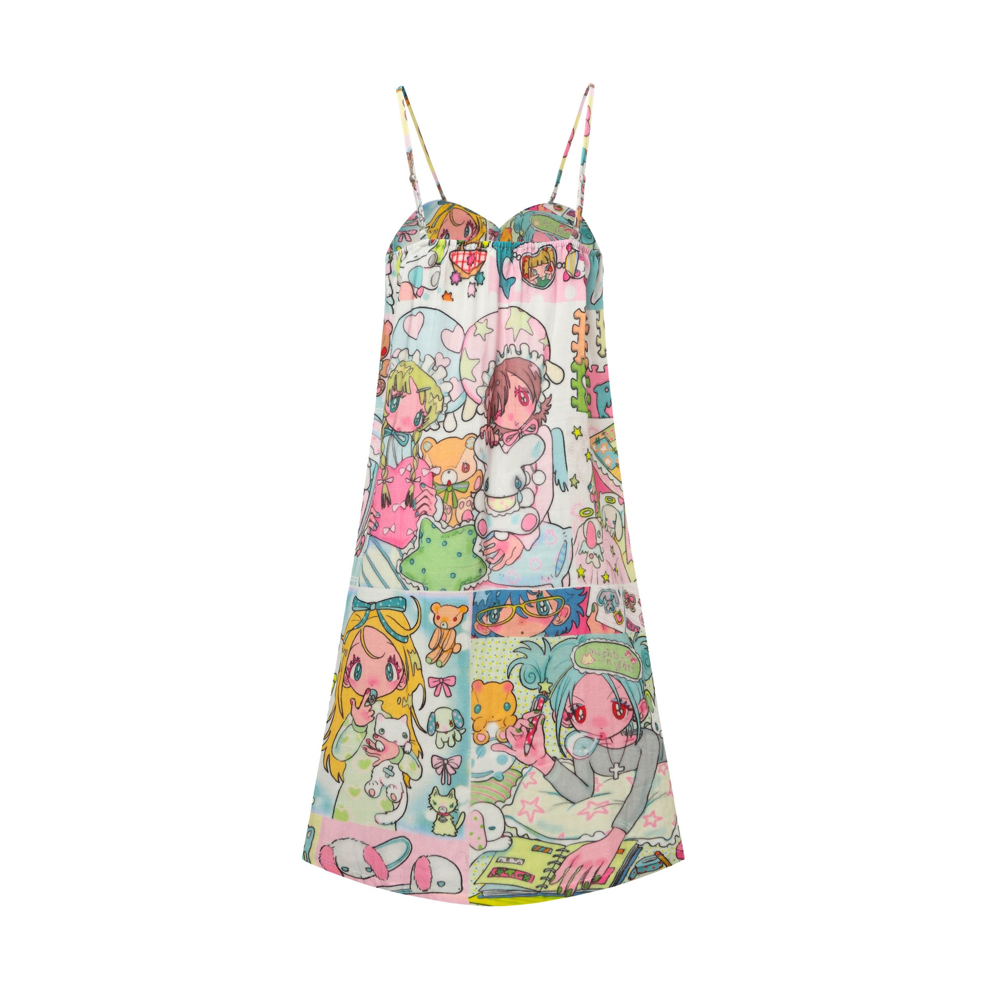 BlackBerry - Anime Print Slip Nightdress dress BlackBerry S