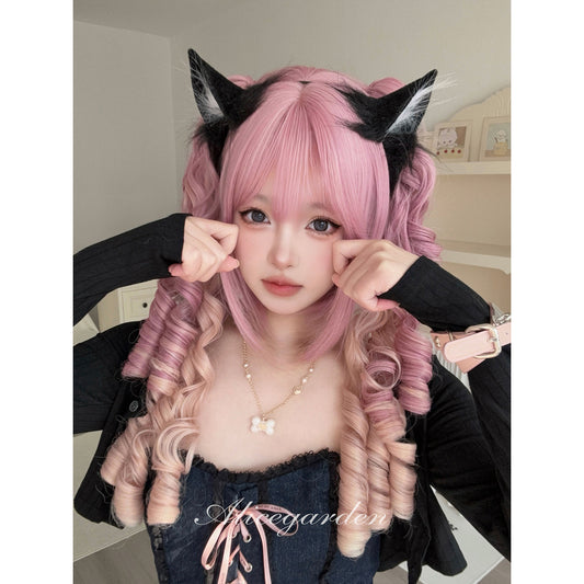 Alice Garden - Pink Gradient Twin Tail Wig wig Alice Garden