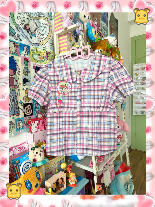 Bodytalk - Doll Collar Print Blouse shirt bodytalk