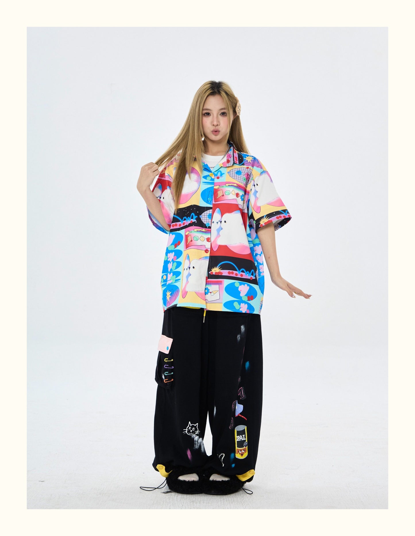 Robootoo - Fantasy Print Oversized Short Sleeve Shirt shirt Robootoo