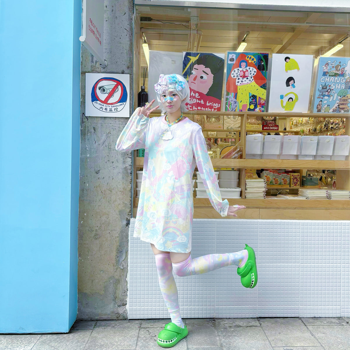 Rainbow Universe RUX - Pastel Decora Puff Sleeve Dress dress Rainbow Universe RUX