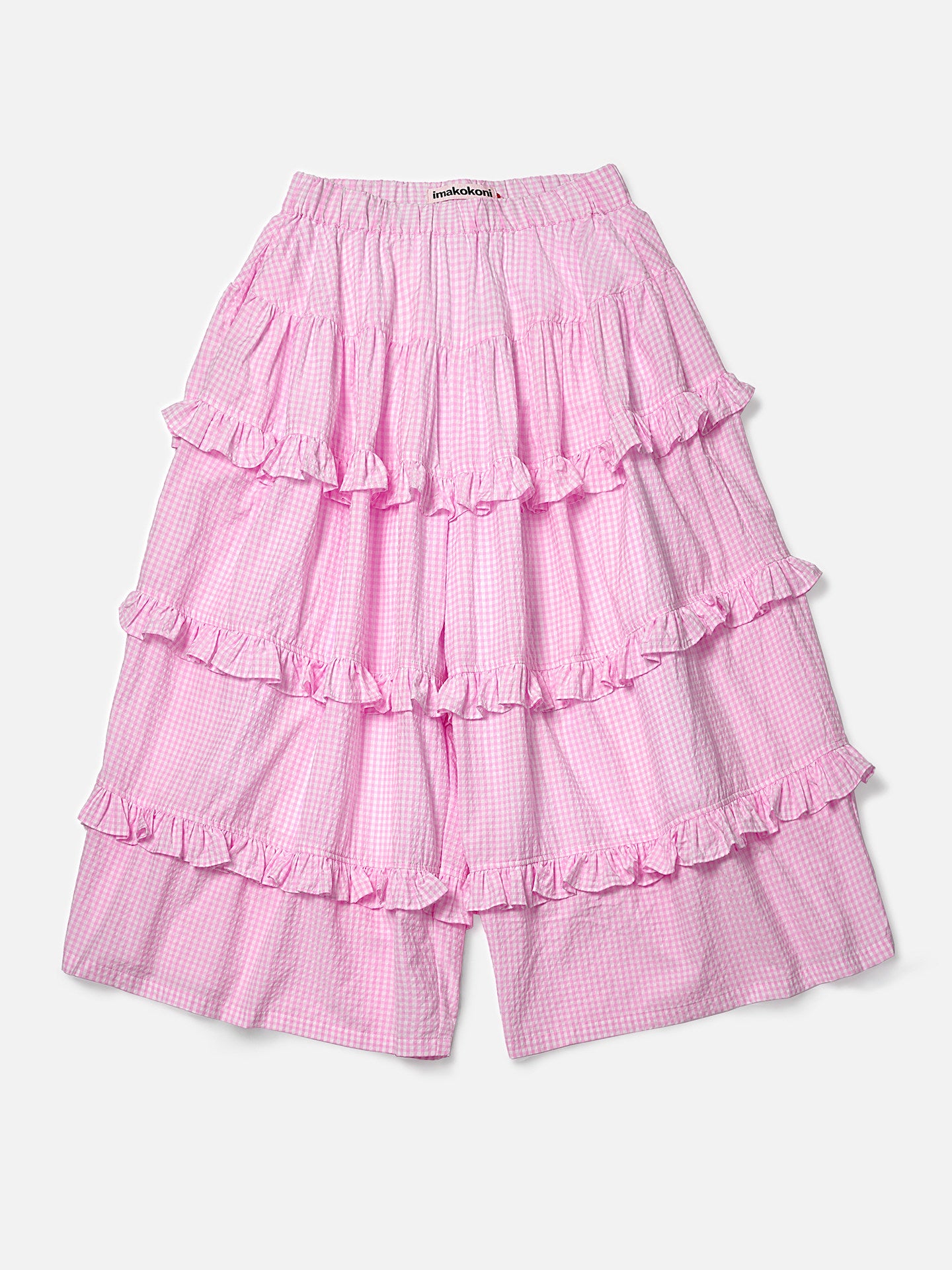 Imakokoni - White Ruffle Wide Leg Skort pants imakokoni S