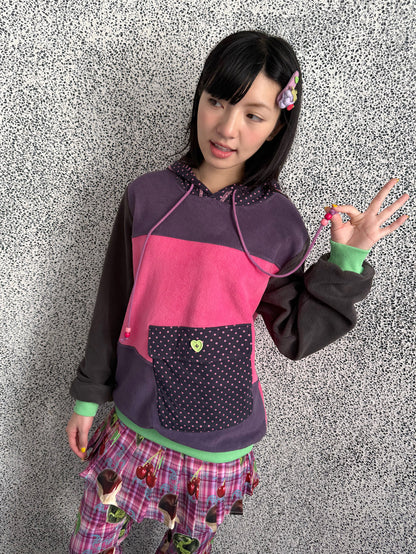 FRUITS - Kawaii Colorblock Fleece Hoodie hoodie Fruits