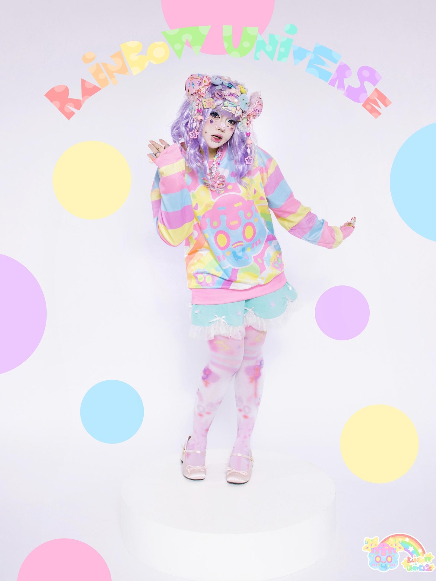Rainbow Universe RUX - Decora Kei Pastel Sweatshirt sweatshirt Rainbow Universe RUX