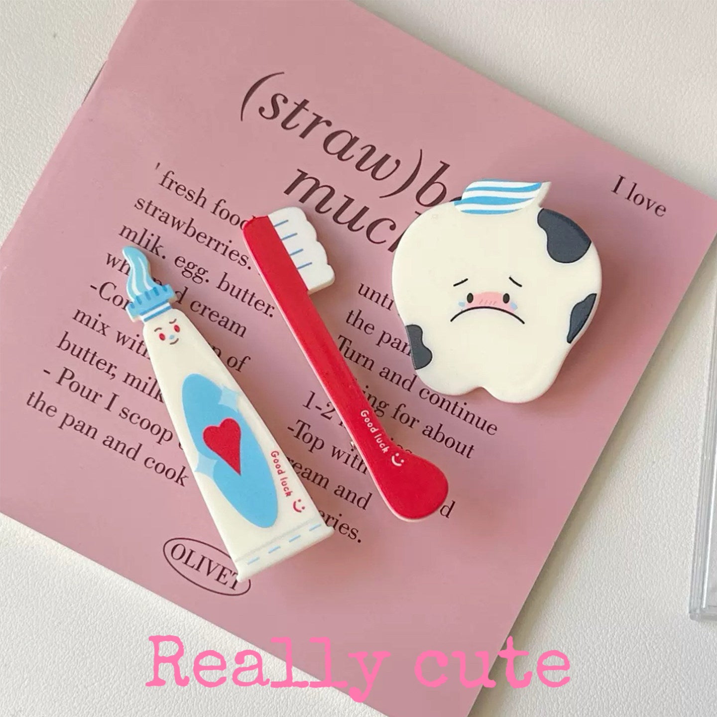 Toothbrush Hair Clip Set hair clip really cute