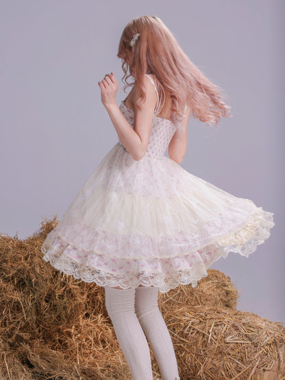 Rose Island - Mori Floral Tiered JSK Dress dress Rose island